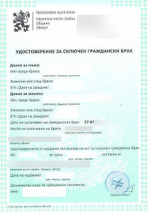 Свидетельство о браке 